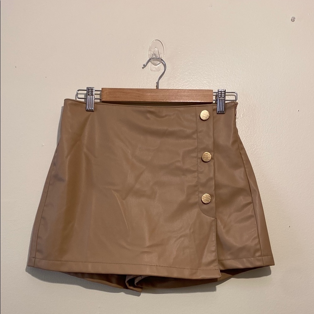 Zara carmel faux skorts . Size S